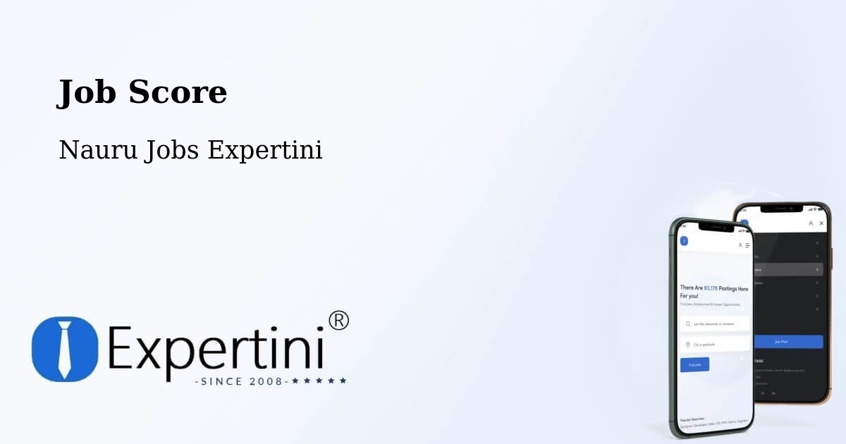 Job Score & Job Description Score Tool – Nauru - Nauru Jobs Expertini