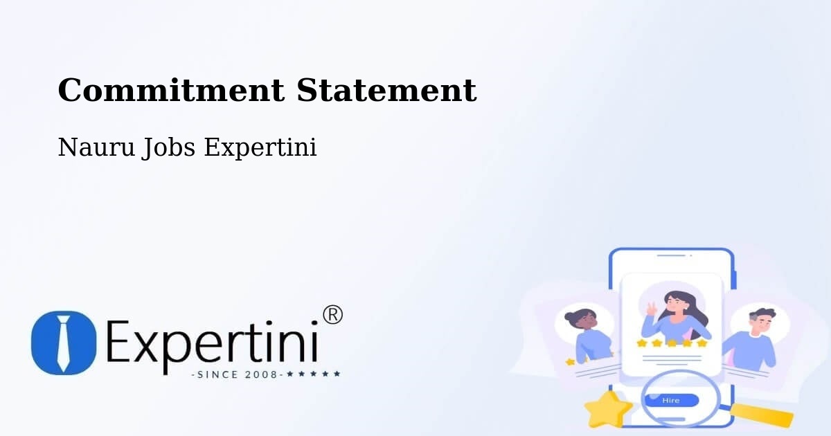 Commitment Statement - Nauru Jobs Expertini
