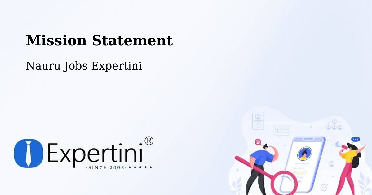 Corporate Mission – Nauru - Nauru Jobs Expertini