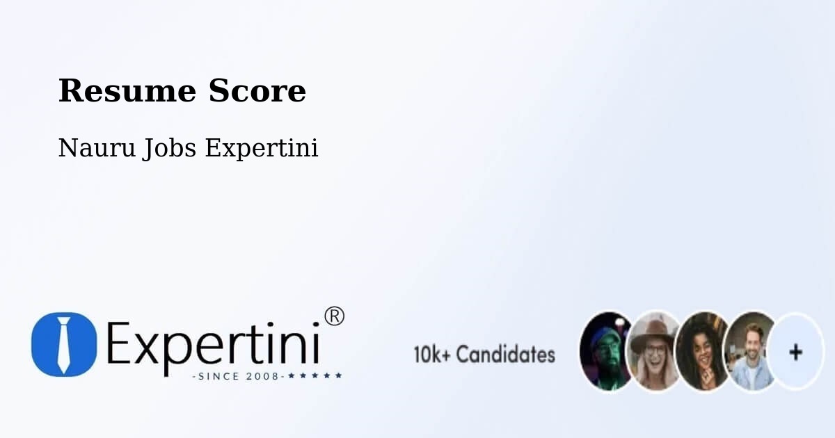 Resume Score & Job Description Match Tool – Nauru - Nauru Jobs Expertini